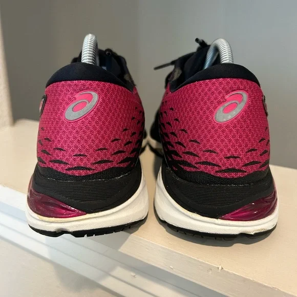 Asics Sz 10.5 Women’s Gel-Exalt 4 Shoes Sneakers Black Gray Running Burgundy - Picture 4 of 10